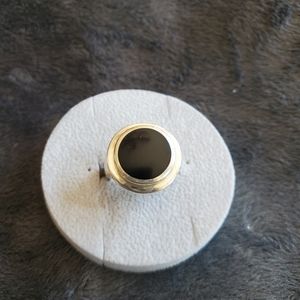 Sterling silver, black onyx,  ring, sz 8 1/2